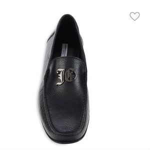 New Join Galliano men’s Shoes, Driver With Logo, JGM 15671B, Black, Size 11